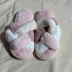 Cozy Pink and White Women's Slippers